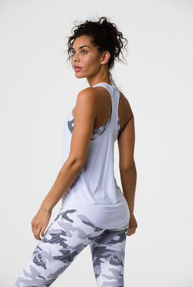 Image Title Onzie Glossy Flow Tank - White